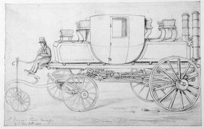 Gurneys Dampfwagen, 1827 von George the Elder Scharf